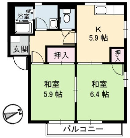 フレグランス本町の物件間取画像